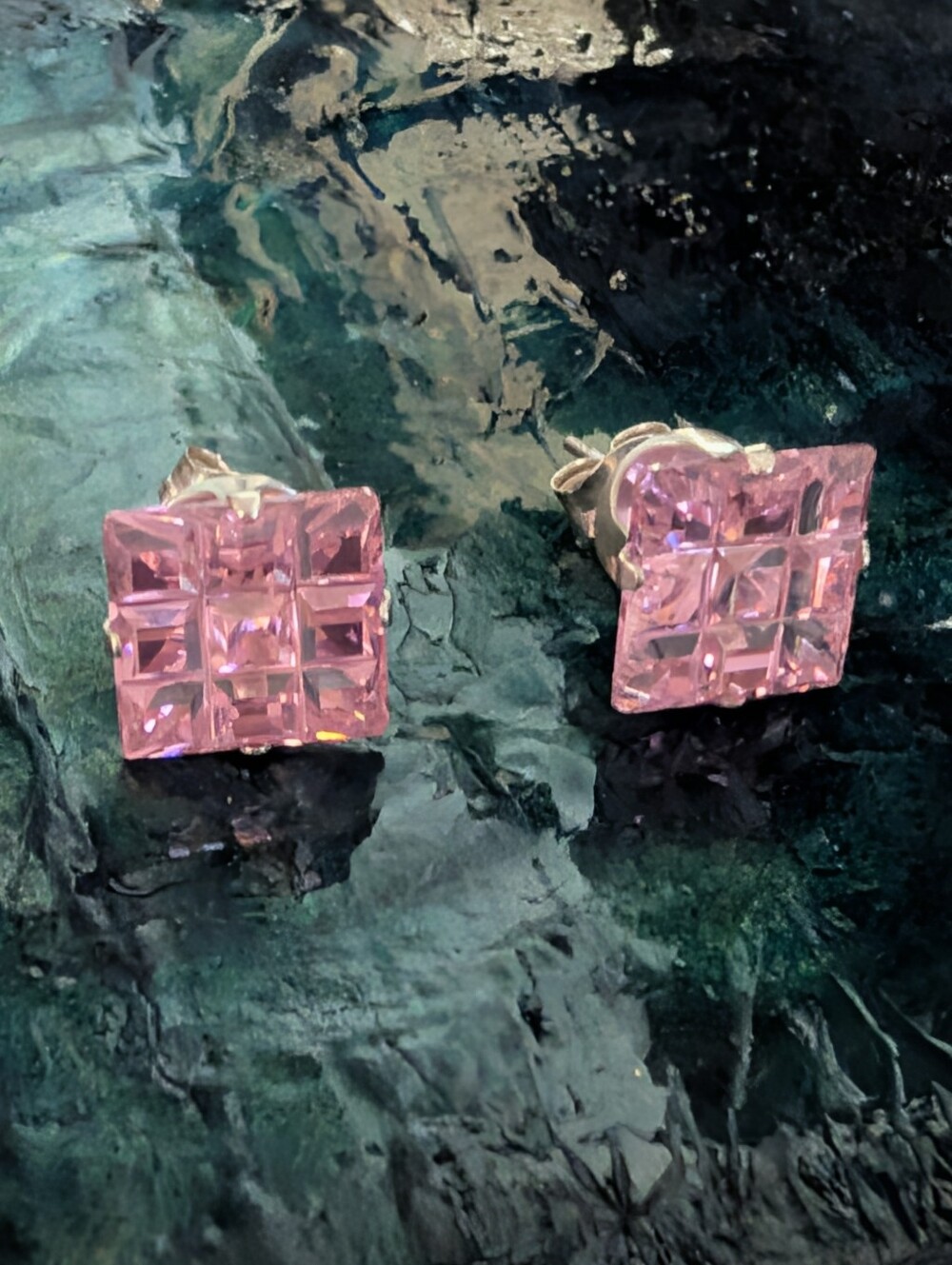 🆕 Pink Simulated Topaz CZ Earrings 925 Sterling Silver Earrings